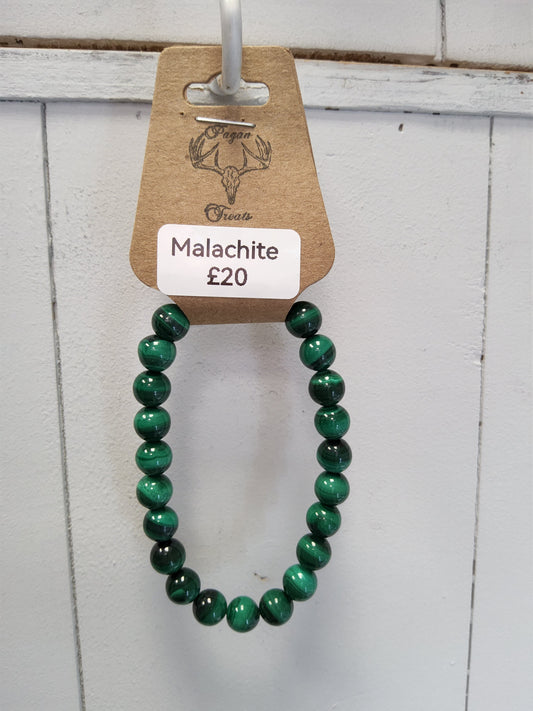 Malachite 8mm bead bracelet