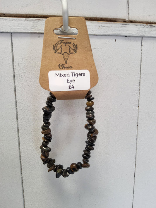 Mixed Tigers Eye chip bracelet