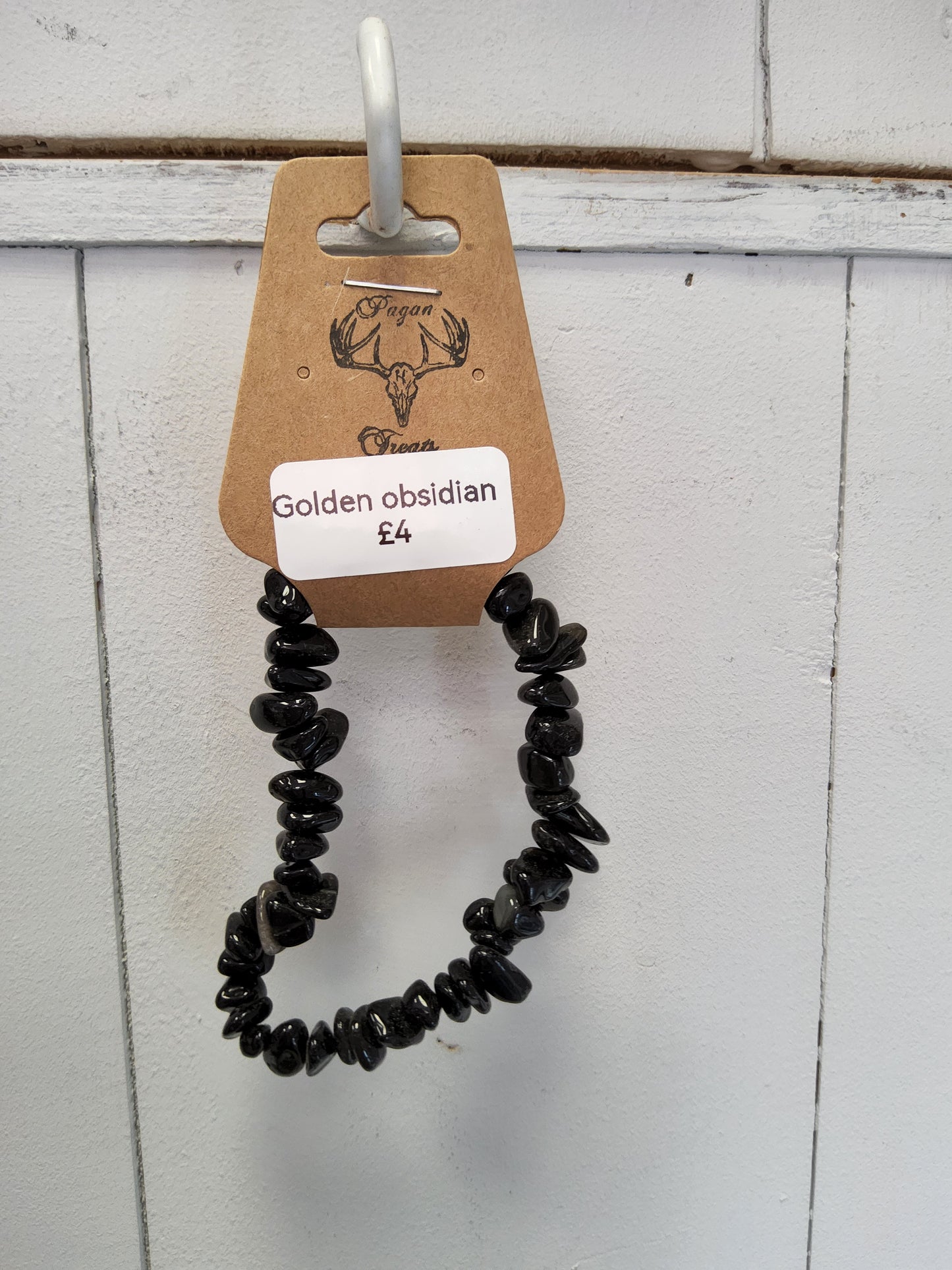 Golden Obsidian chip bracelet