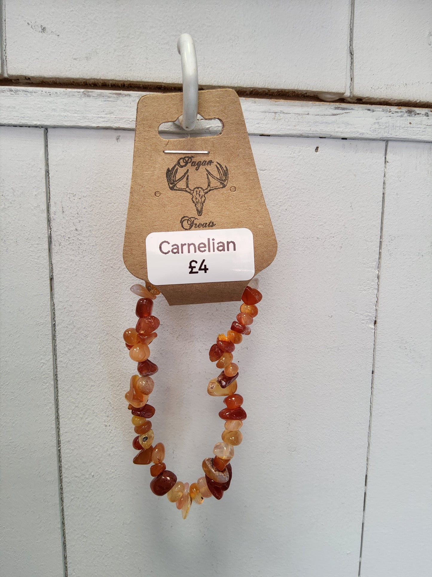 Carnelian chip bracelet