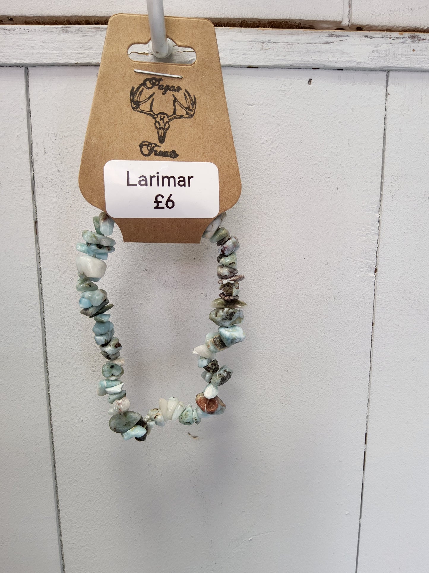 Larimar chip bracelet