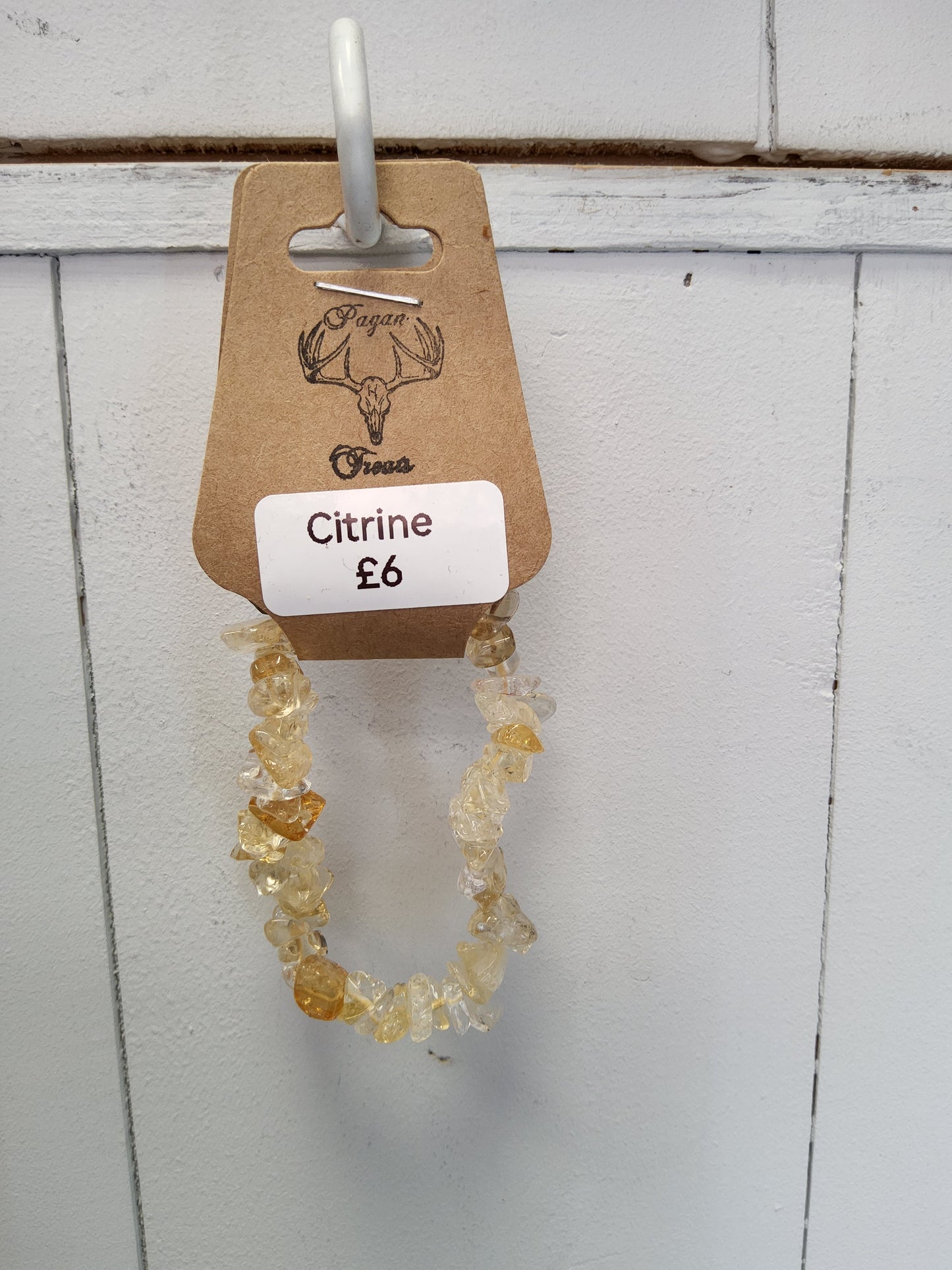 Citrine chip bracelet