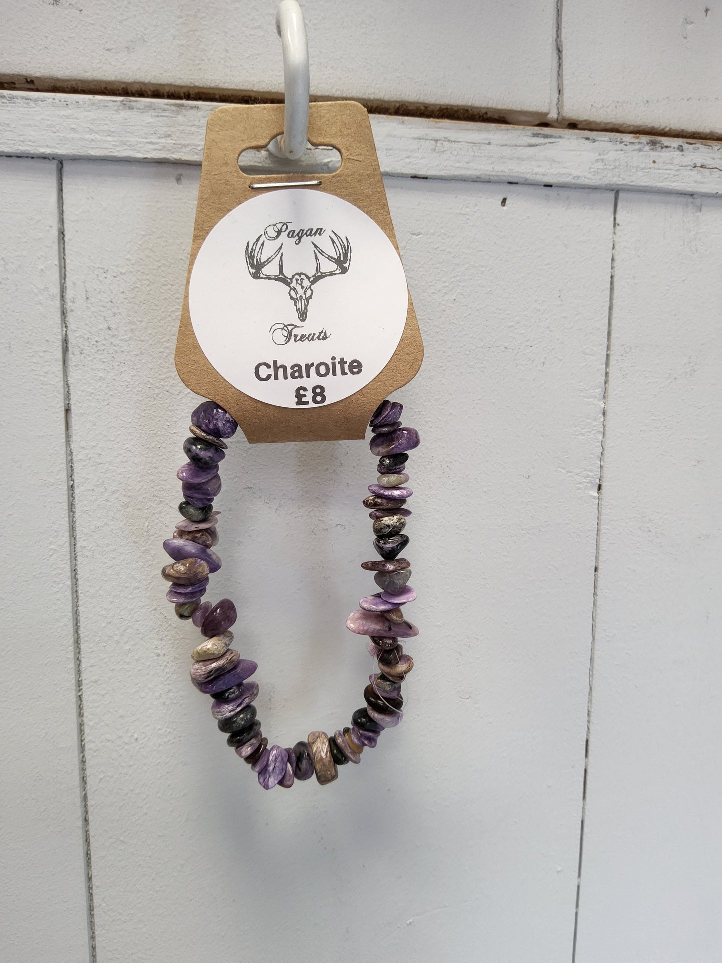 Charoite chip bracelet