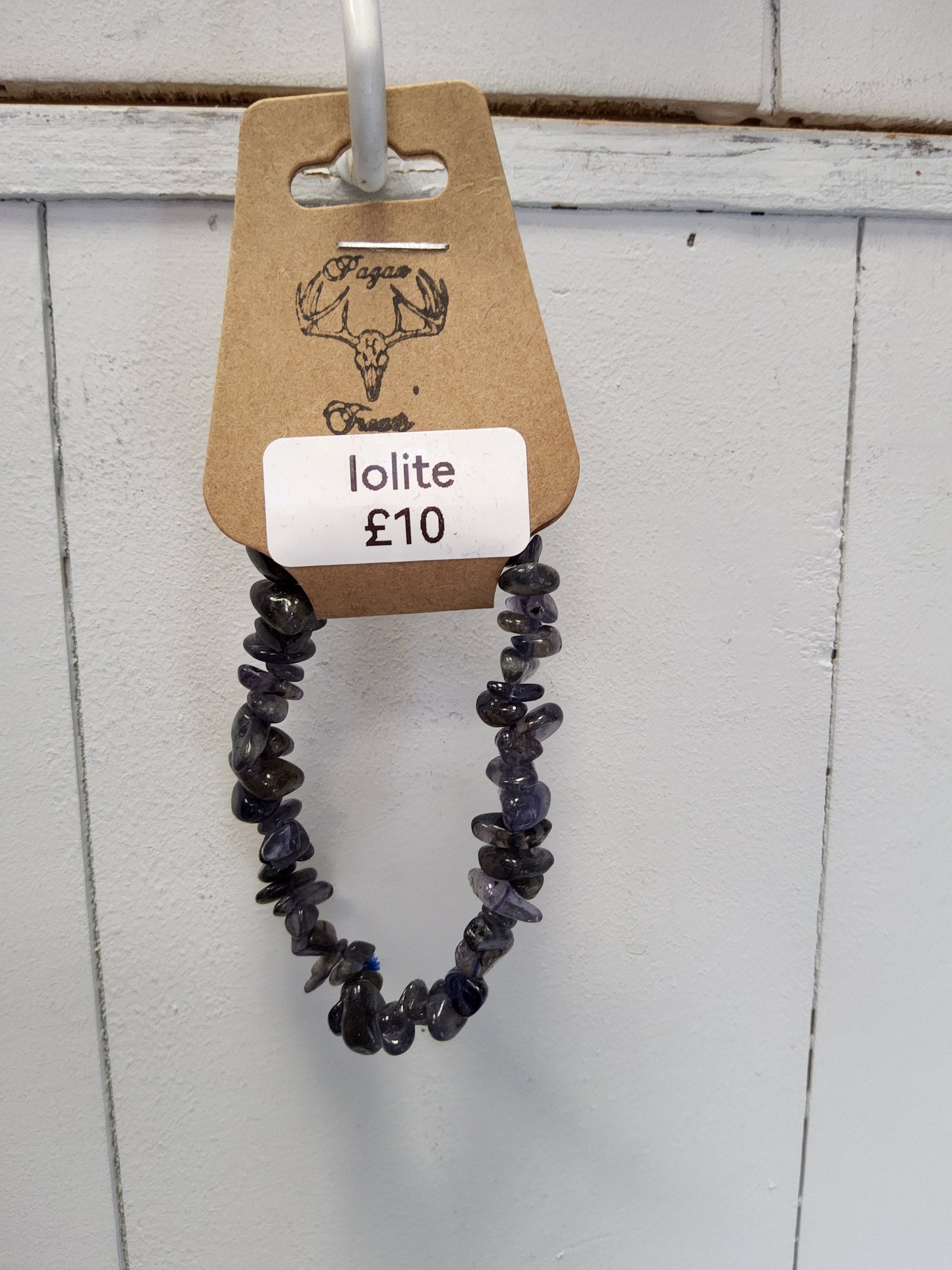 Iolite chunky chip bracelet