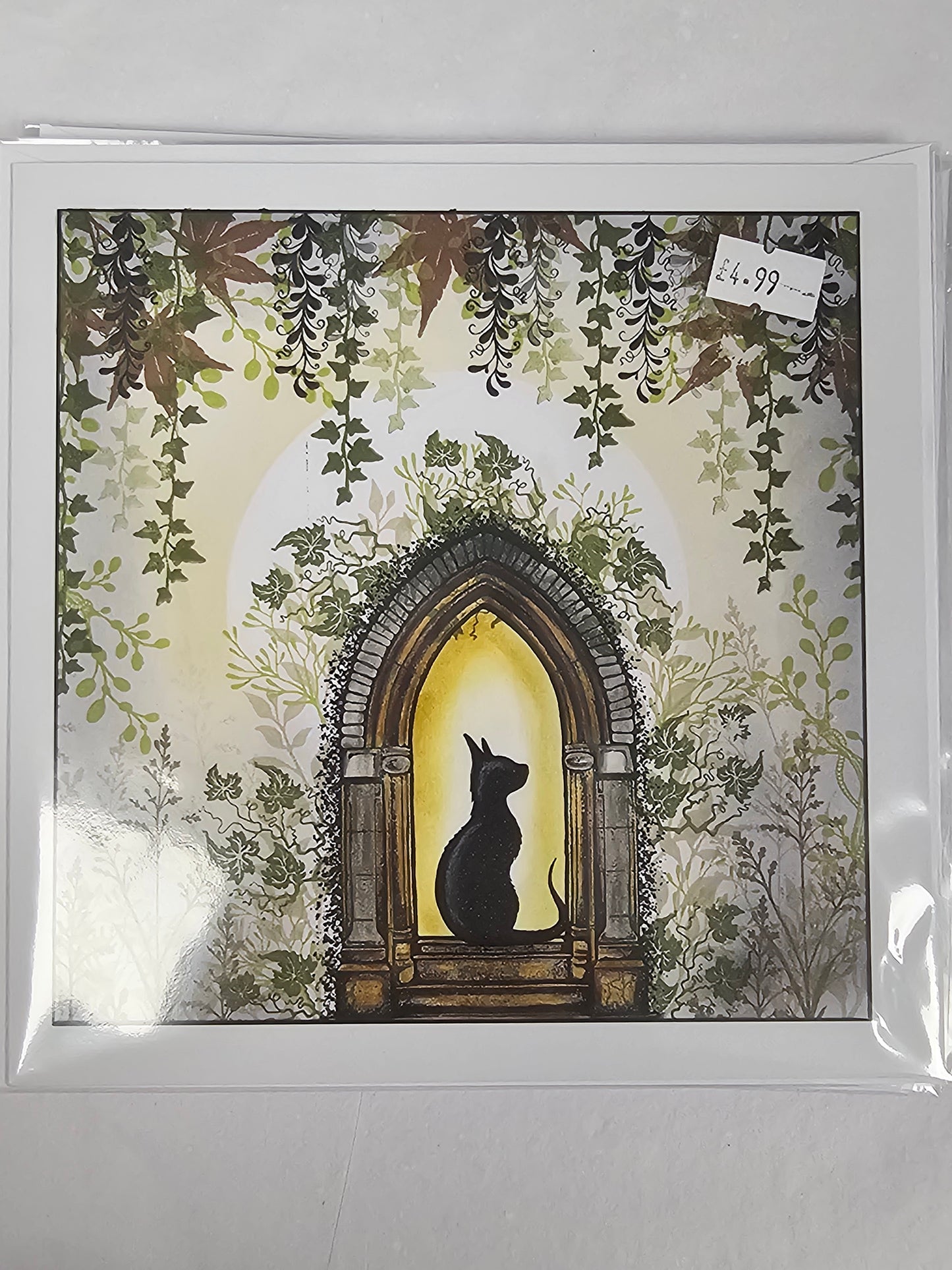 Cat in Archway greeting card