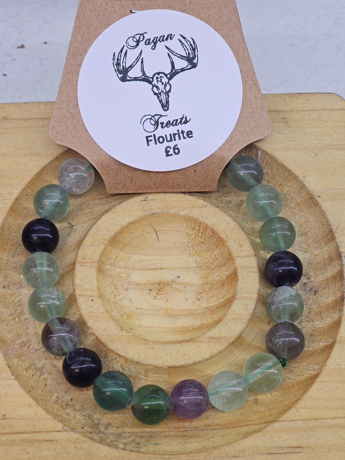 Flourite 8mm bead bracelet
