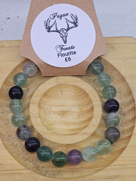 Flourite 8mm bead bracelet