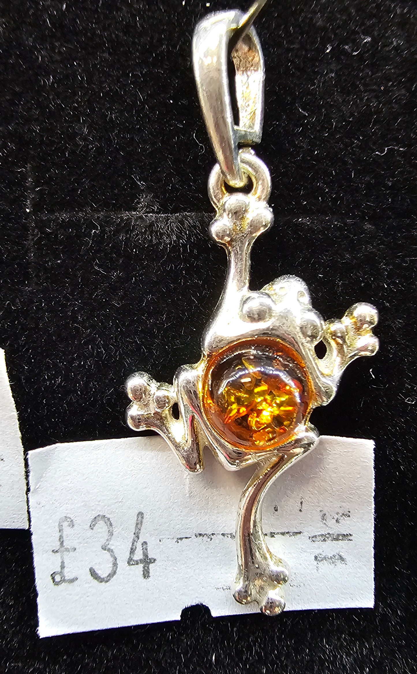 Amber Fog 925 silver pendant