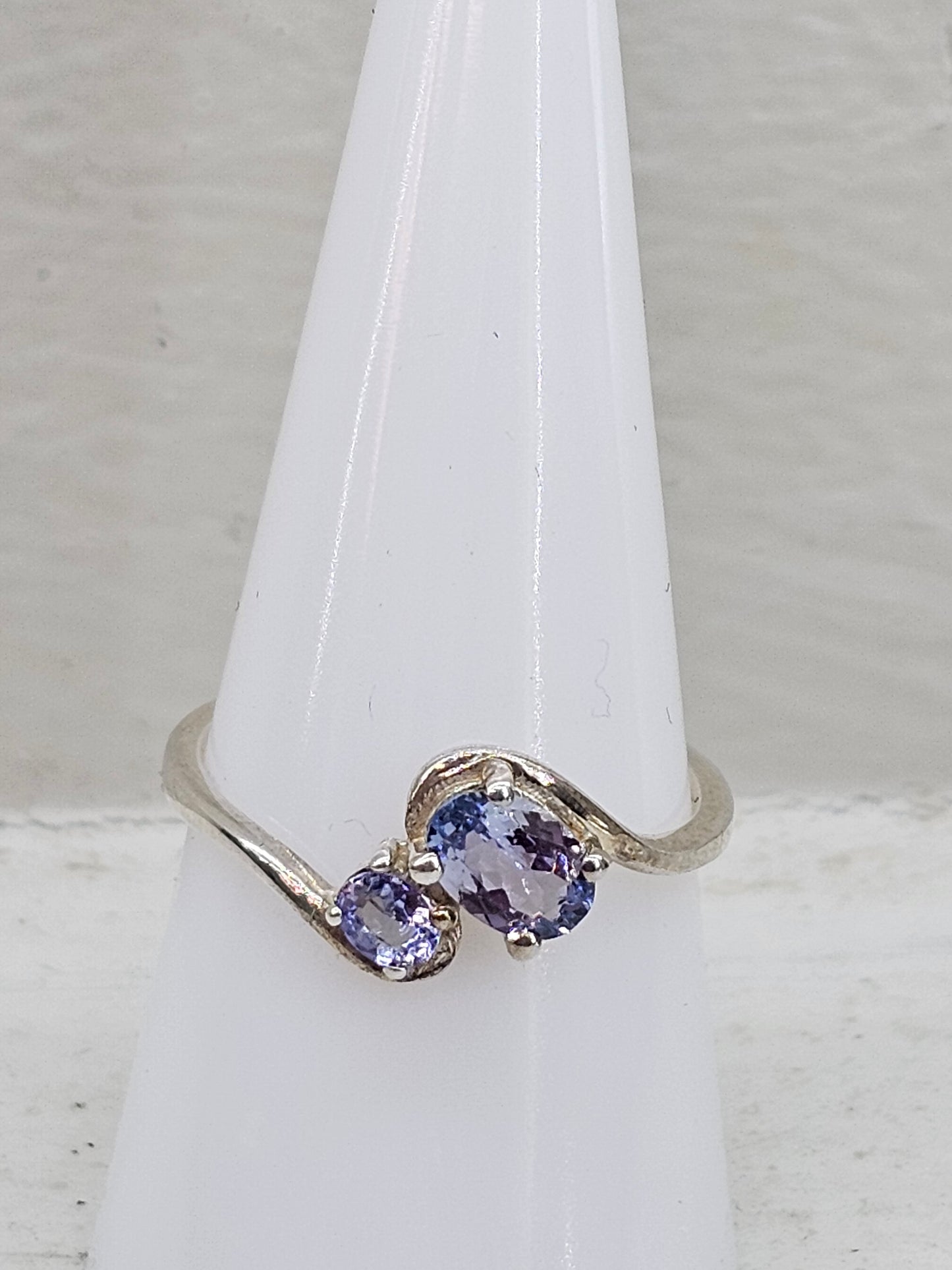Tanzanite 925 silver ring size P/Q