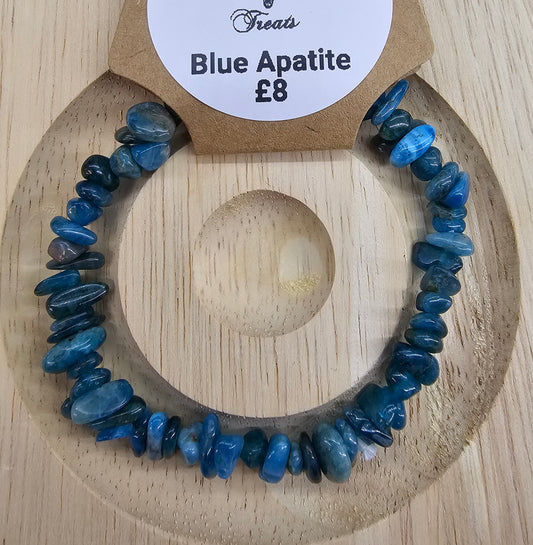 Blue Apatite chip bracelet