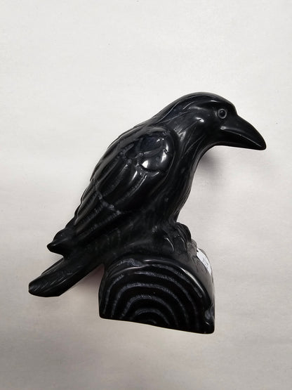 Obsidian Raven (11.5cm Tall)