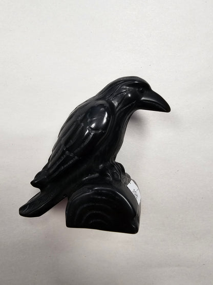 Obsidian Raven (8.5cm Tall)