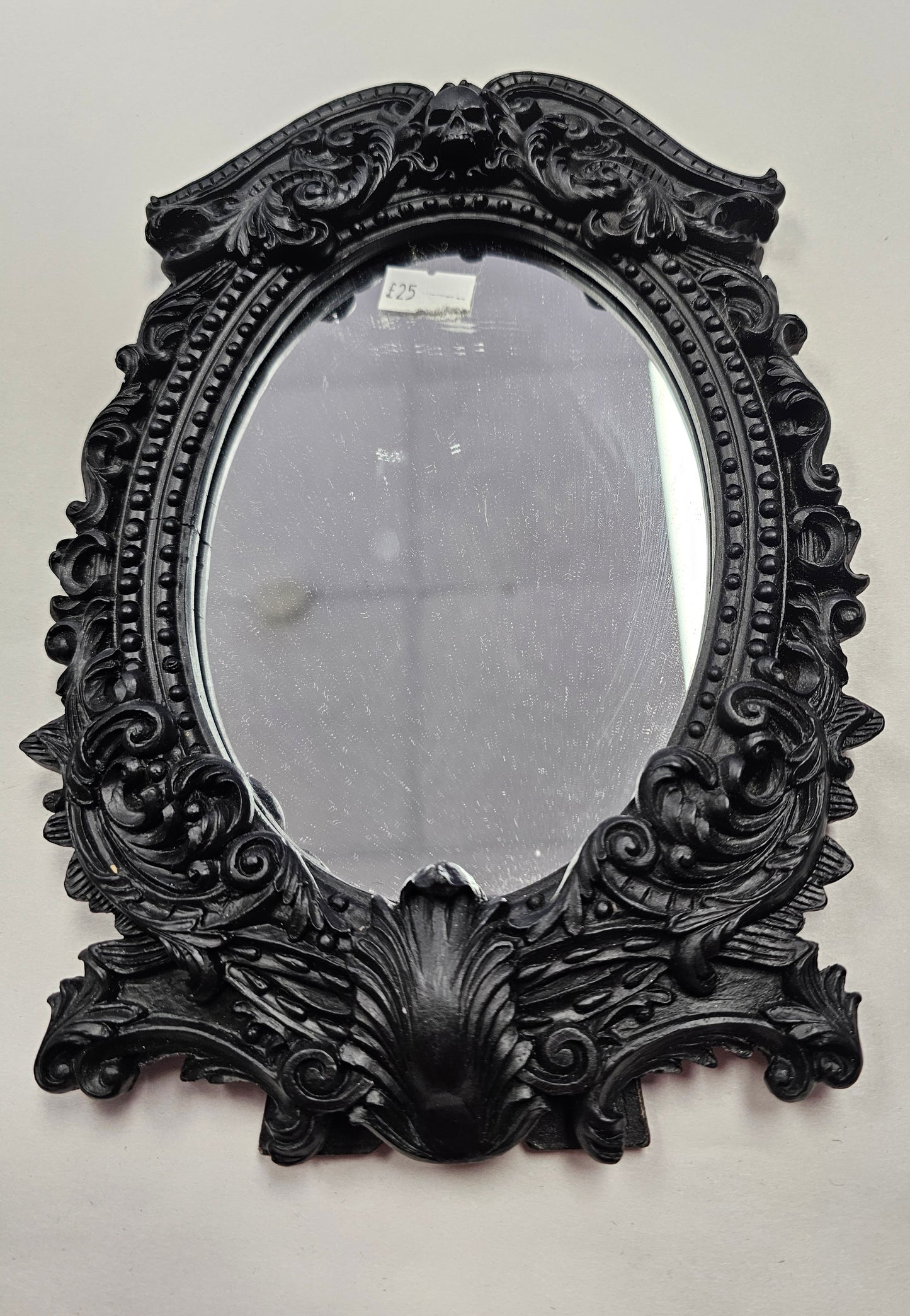Gothic Mirror with Skull