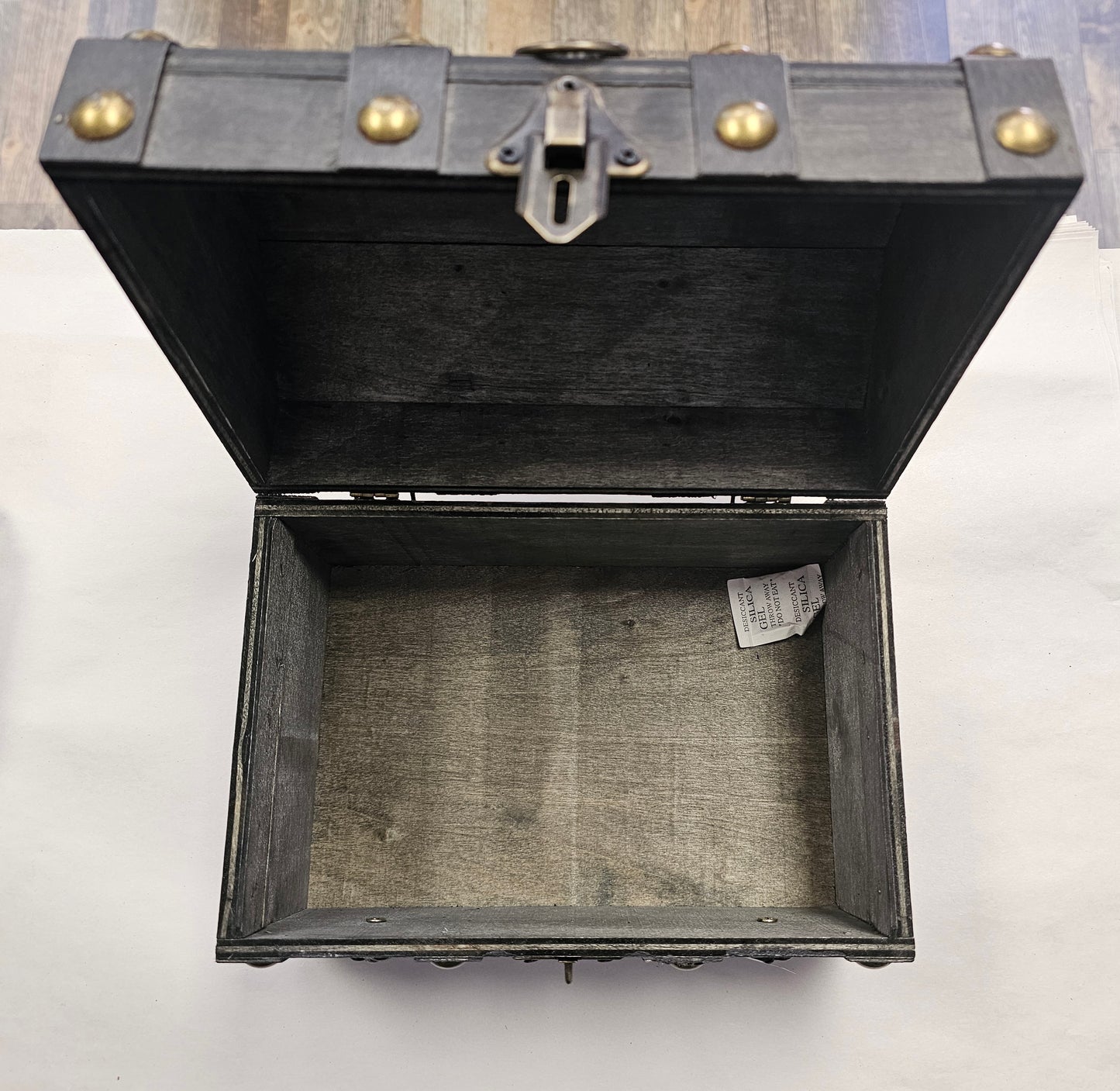 Gray Wooden Chest