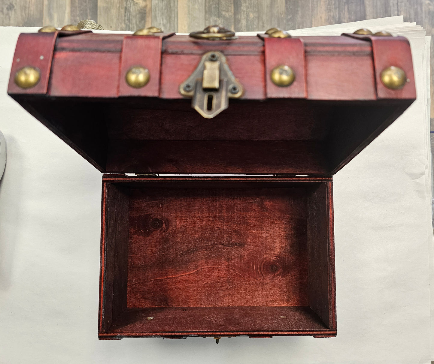 Red Wooden Chest