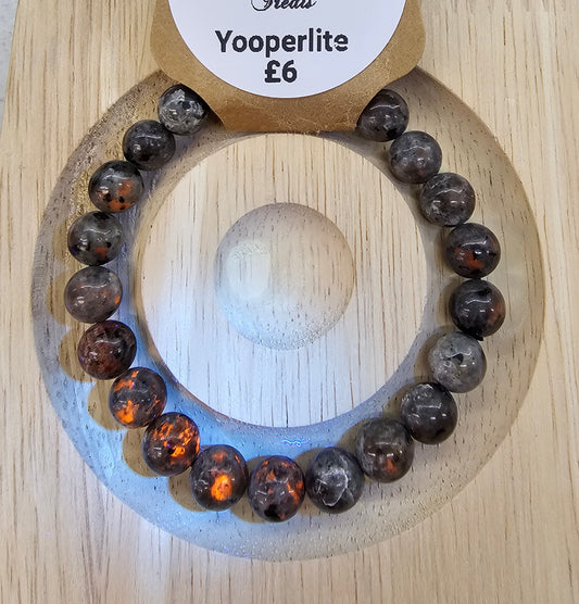 Yooperlite 8mm bead bracelet
