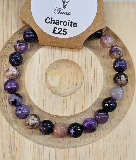 Charoite 8mm Bead Bracelet