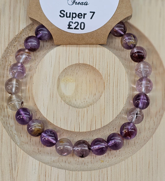 Super 7 8mm Bead Bracelet