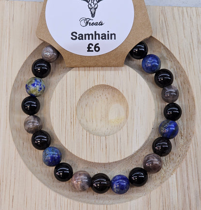 Samhain 8mm bead bracelet