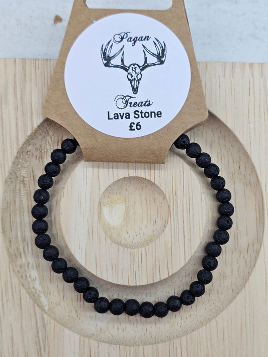 Lava Stone 4mm bead bracelet