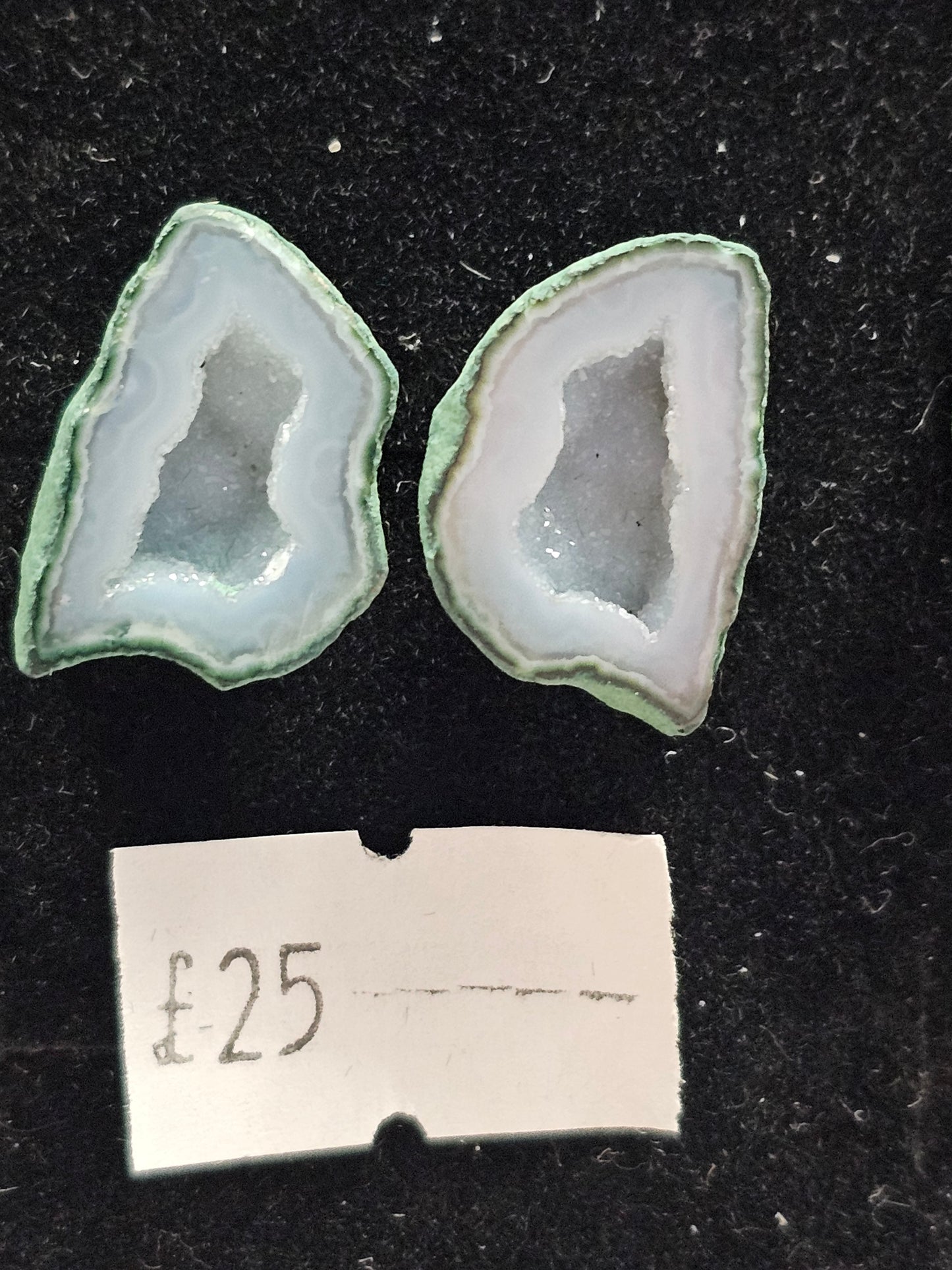 Agate Geode 925 silver Stud earrings