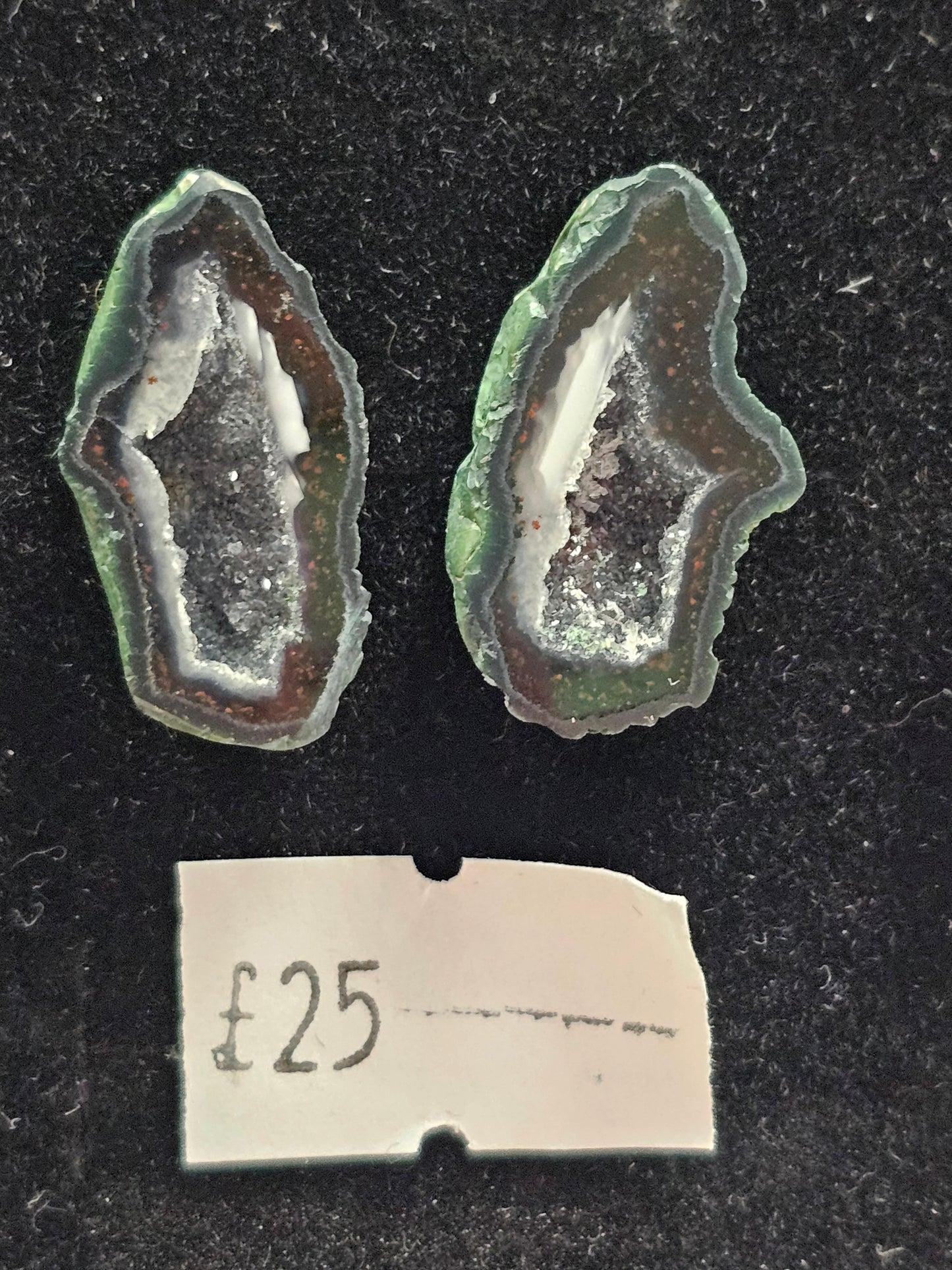 Agate Geode 925 silver Stud earrings