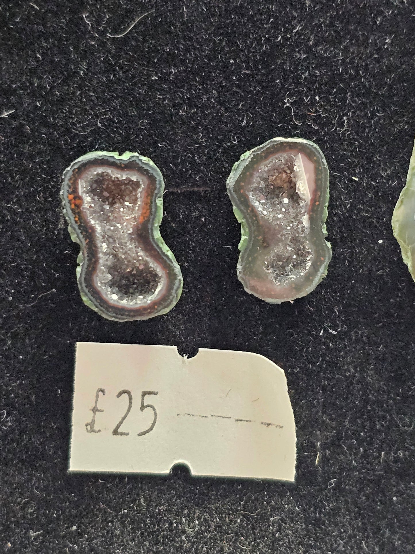 Agate Geode 925 silver Stud earrings