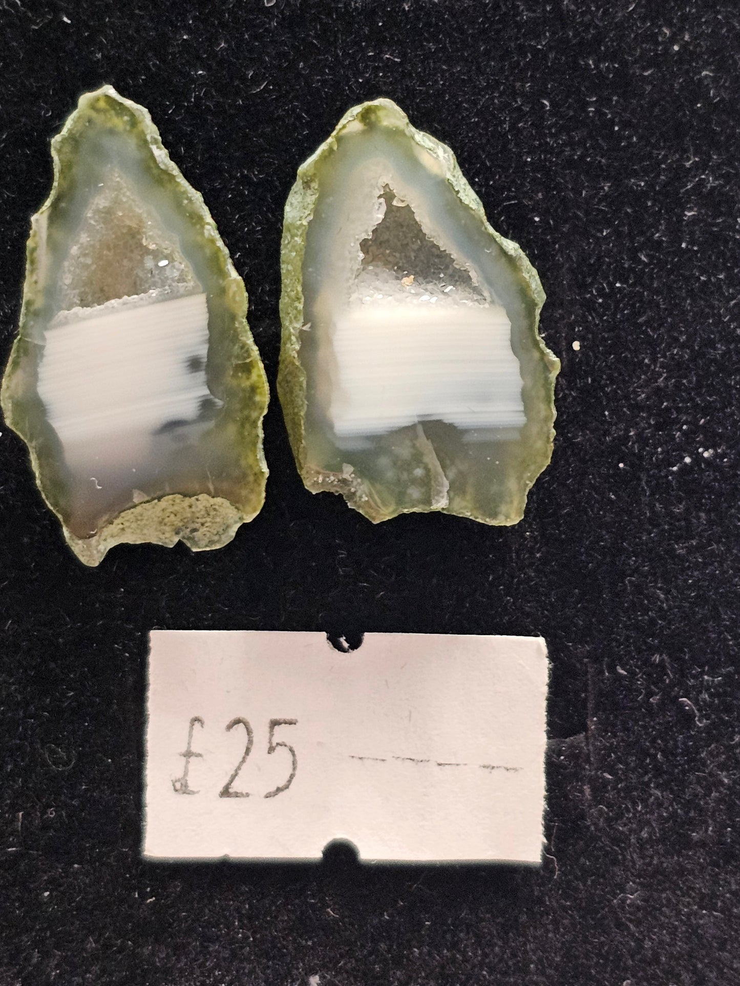 Agate Geode 925 silver Stud earrings