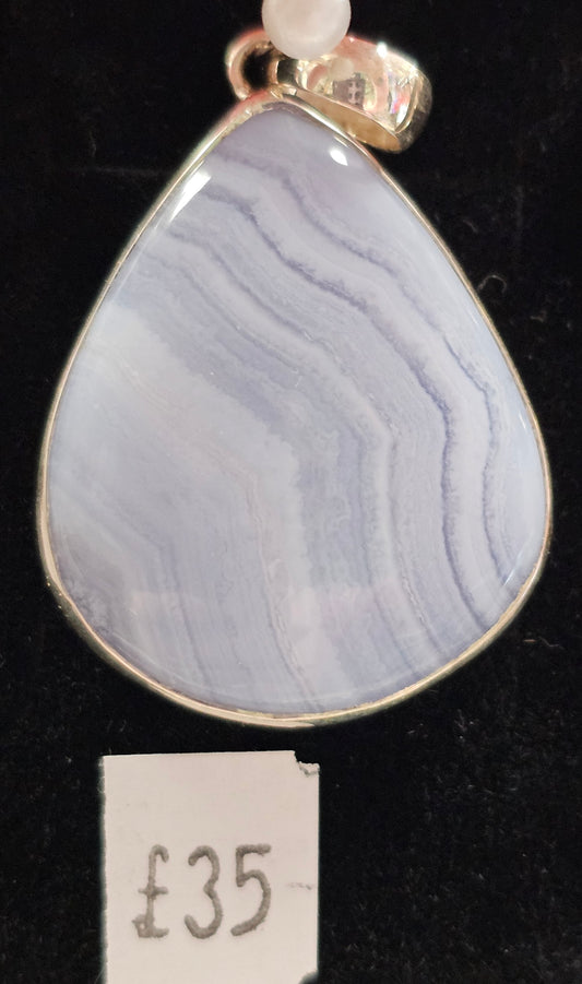 Blue Lace 925 Silver Pendent