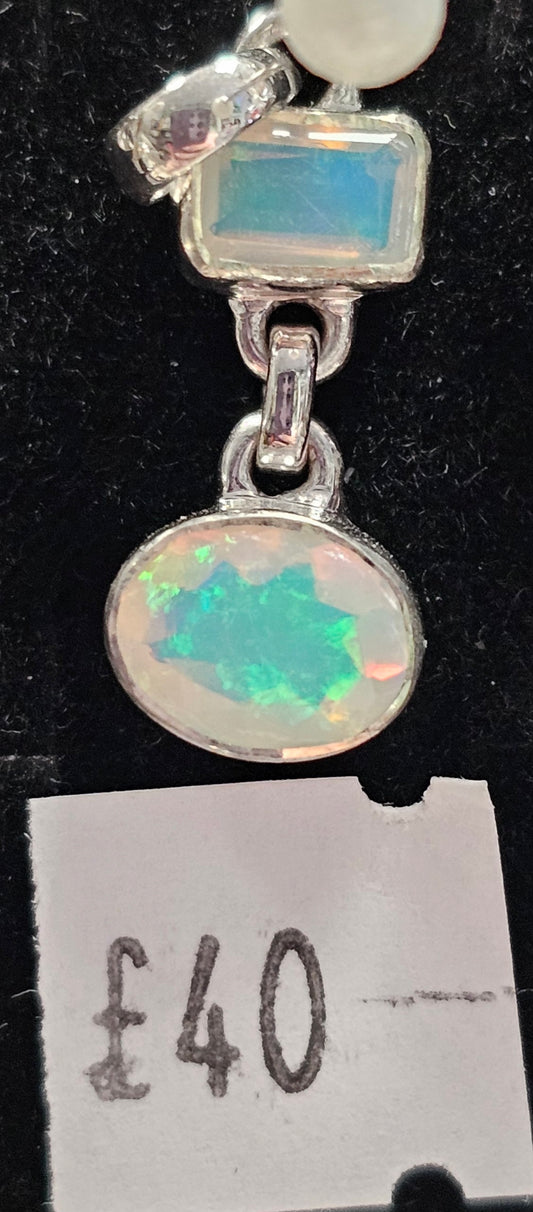 Ethiopian Opal 925 Silver Pendent