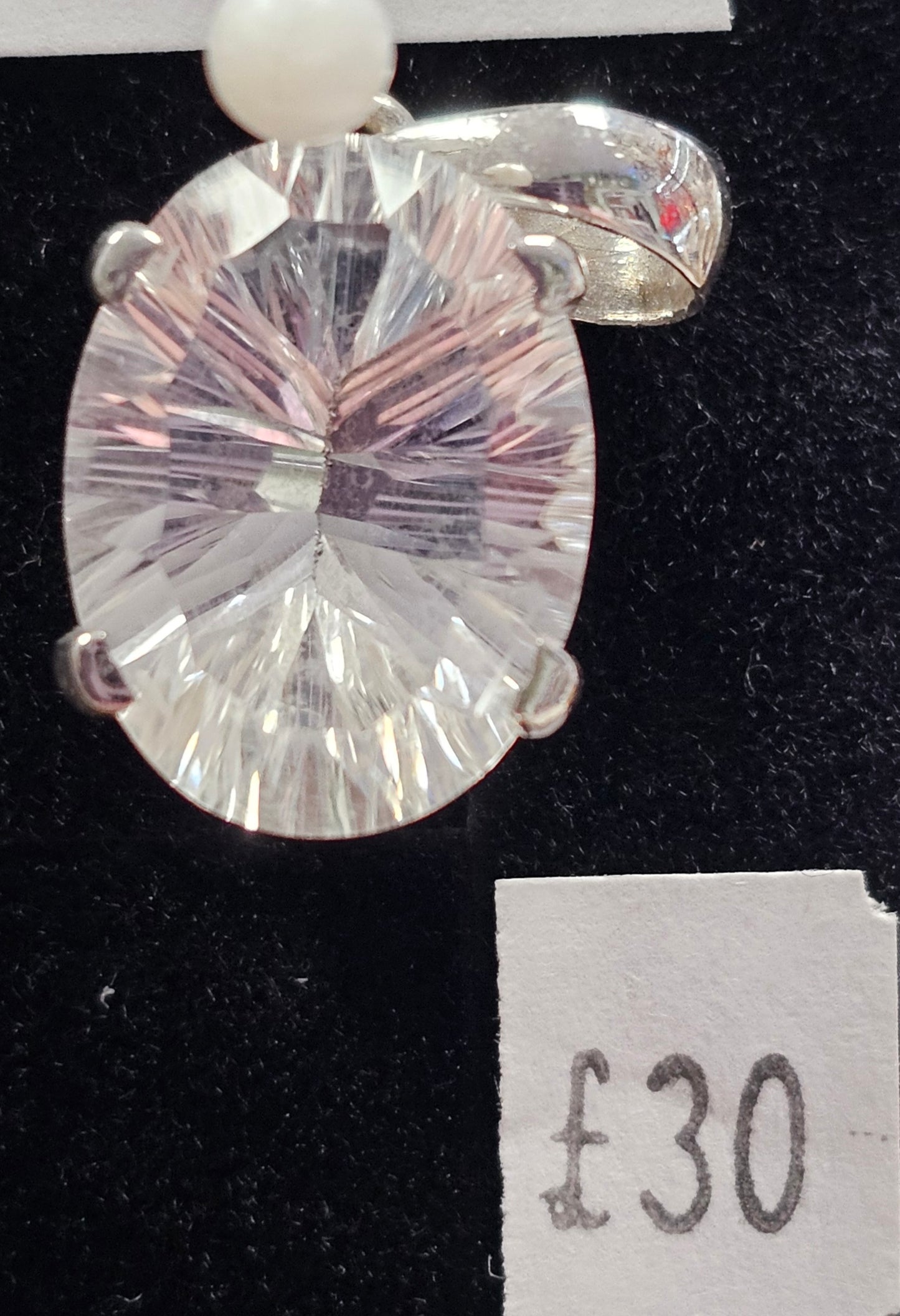 Clear Quartz 925 Silver Pendent