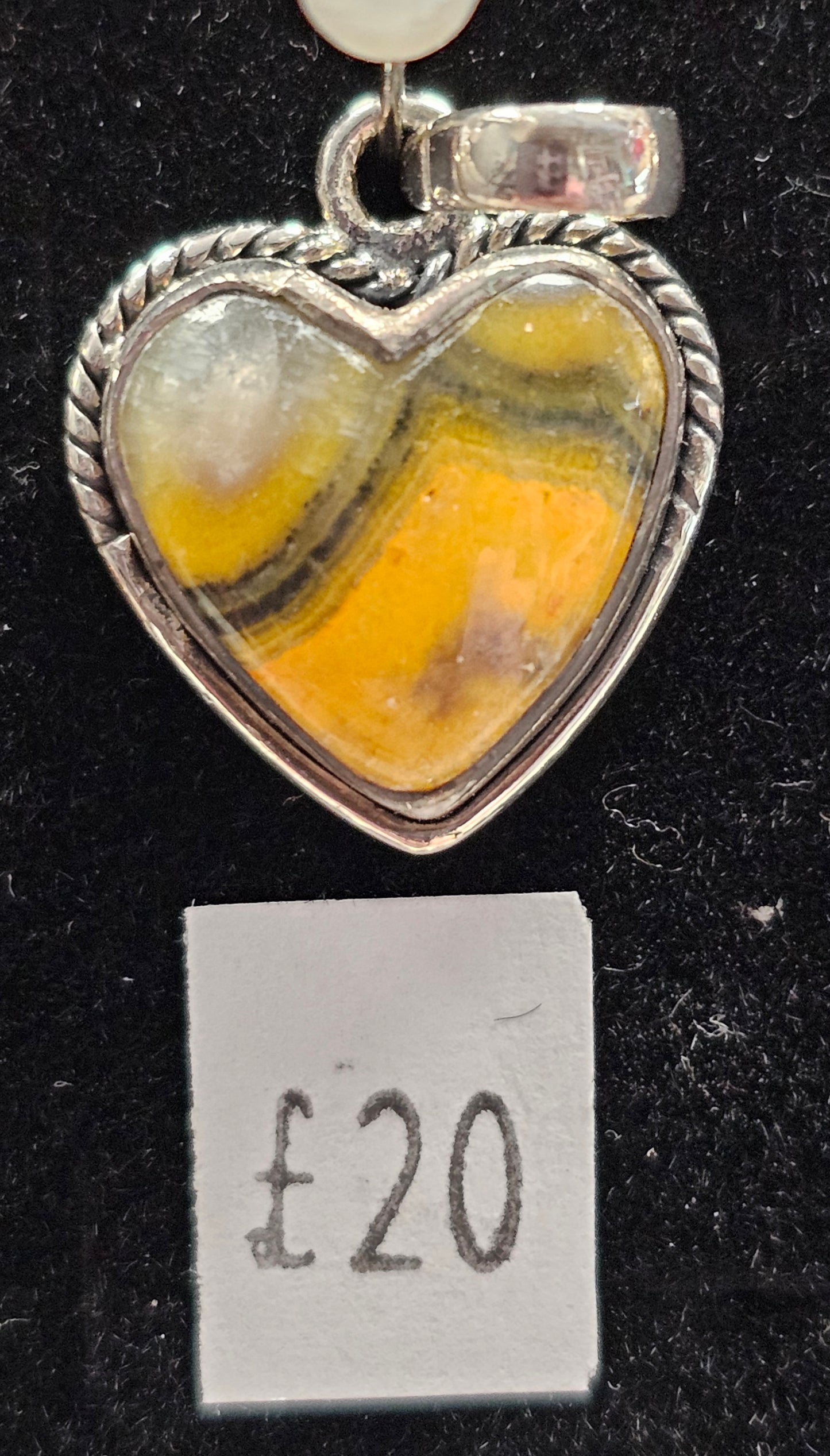 Bumblebee Jasper 925 Silver Pendent