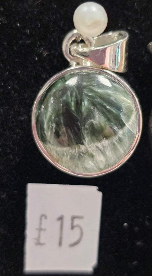 Seraphinite 925 Silver Pendent