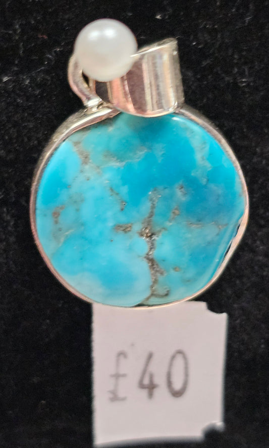 Turquoise 925 Silver Pendent