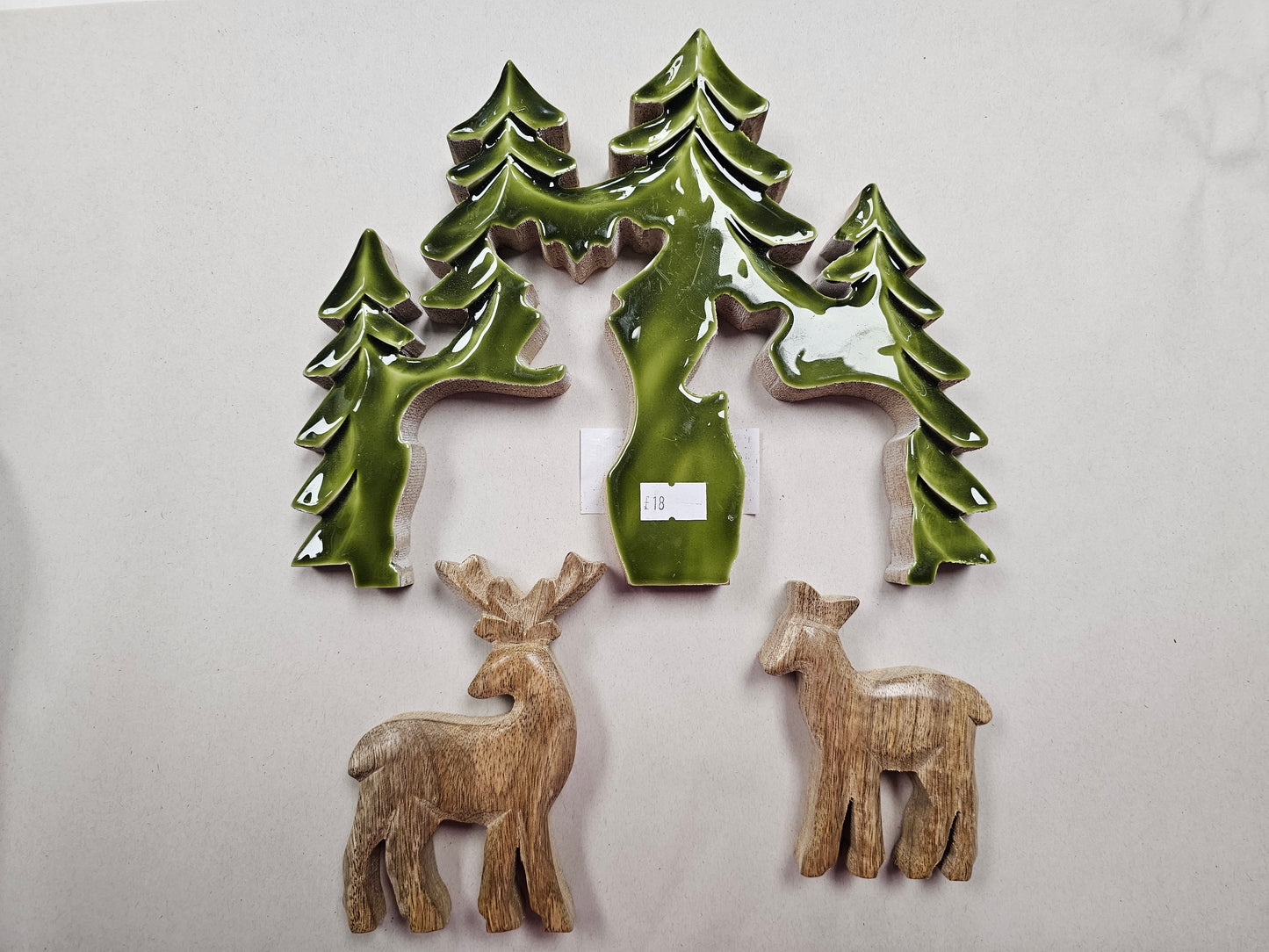 Wooden Tree & Deer Decoration