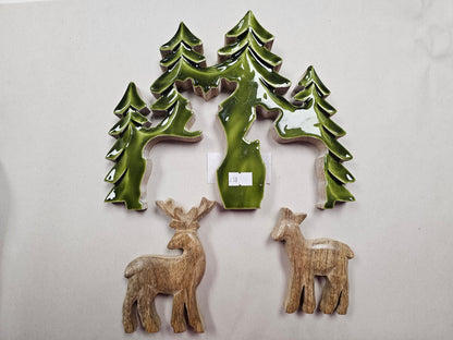 Wooden Tree & Deer Decoration