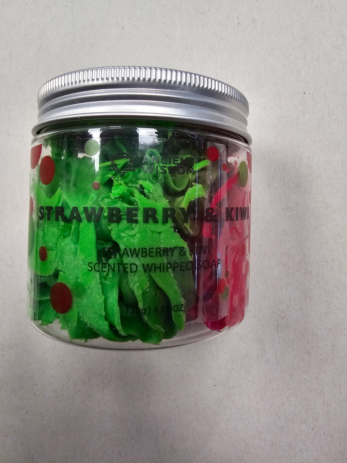 Strawberry & Kiwi scented whipped soap