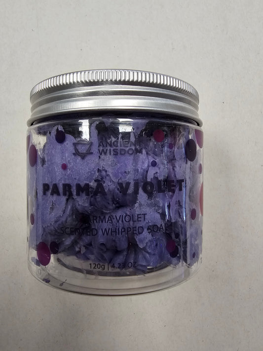 Parma Violet scented whipped soap
