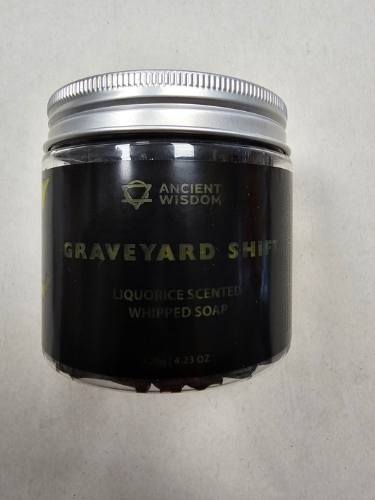 Liquorice scented whipped soap