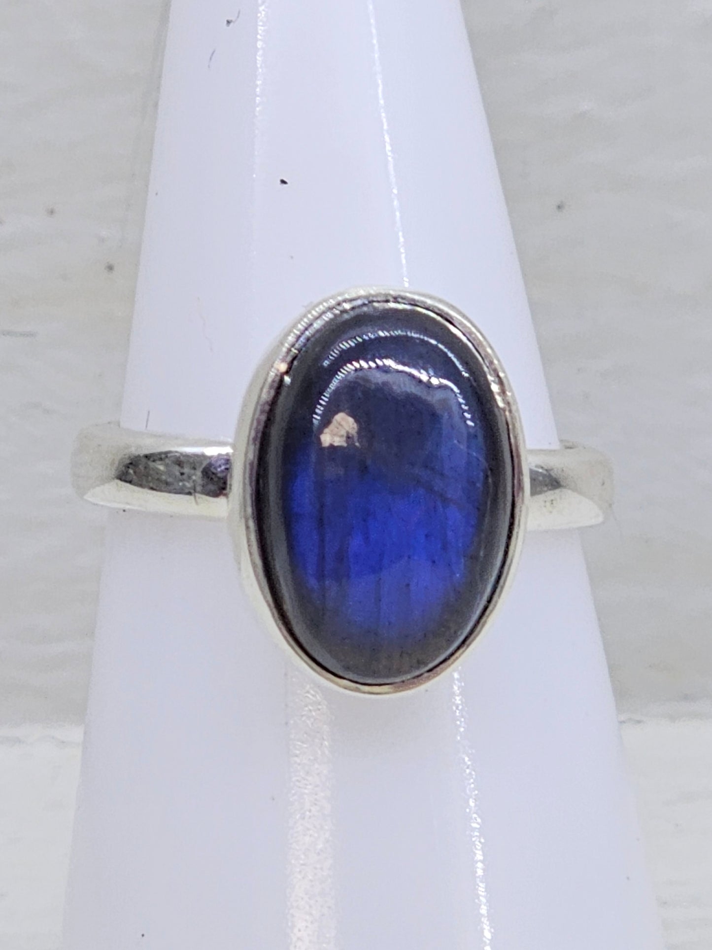 Labradorite Adjustable 925 Silver Ring
