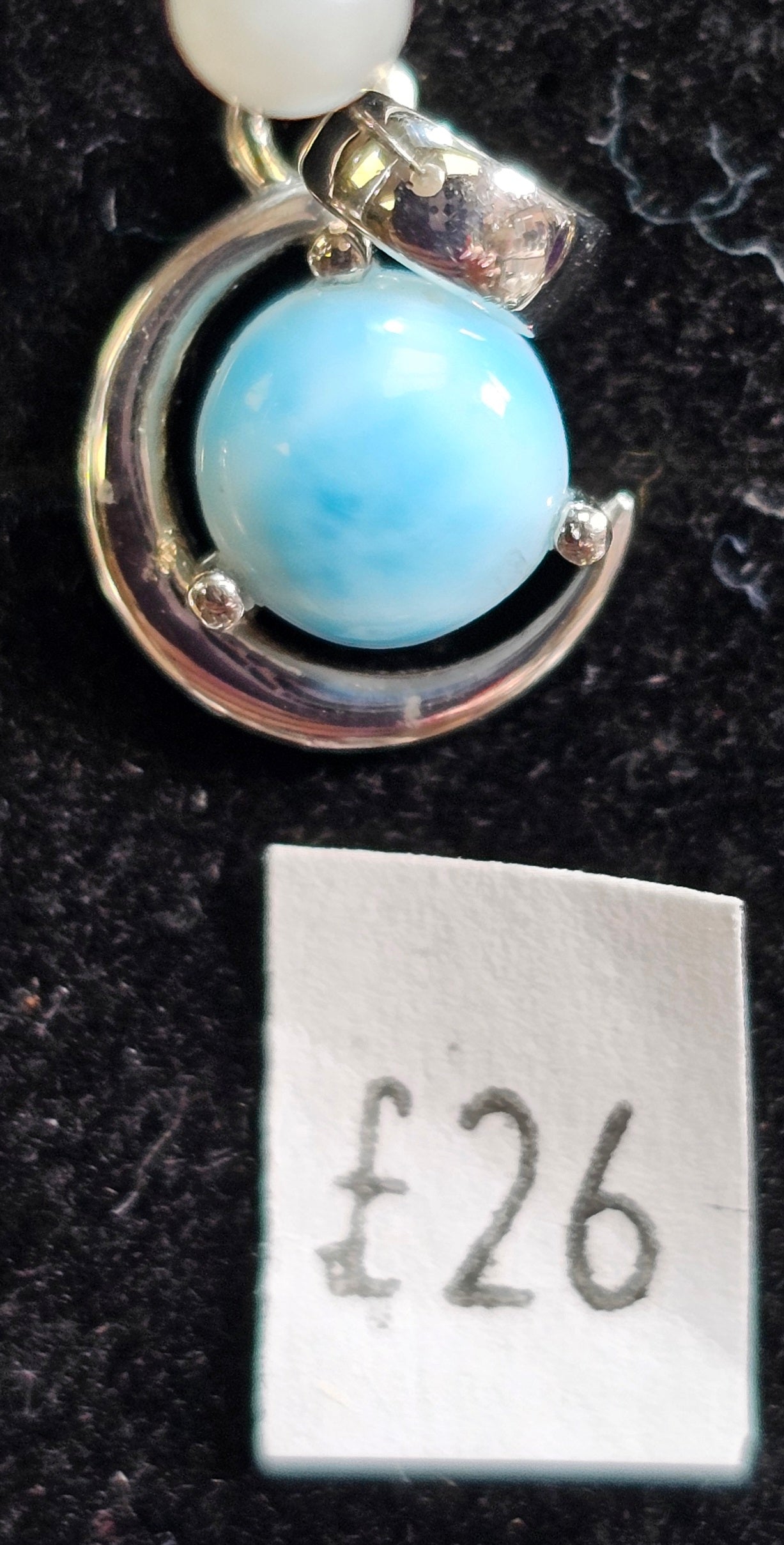 Larimar 925 silver pendent