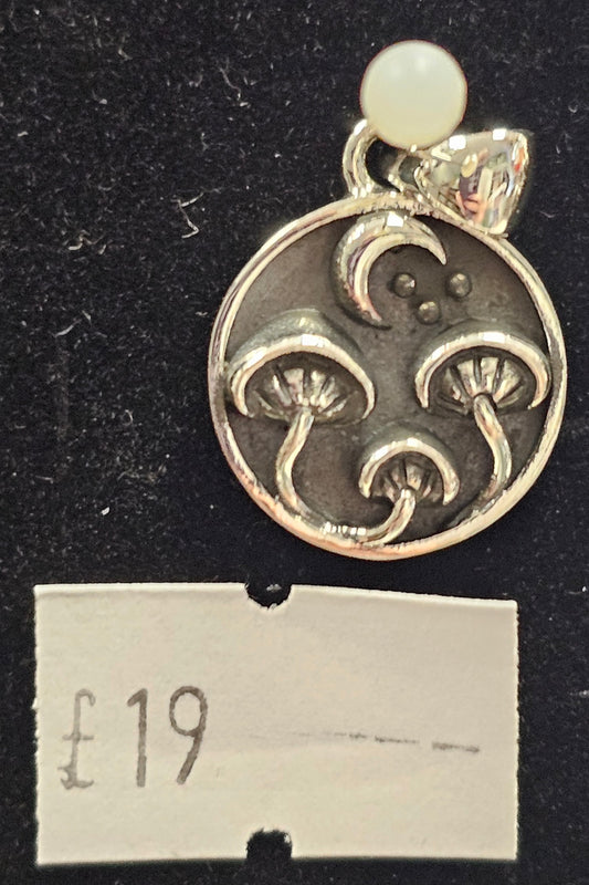 Mushroom 925 silver pendent