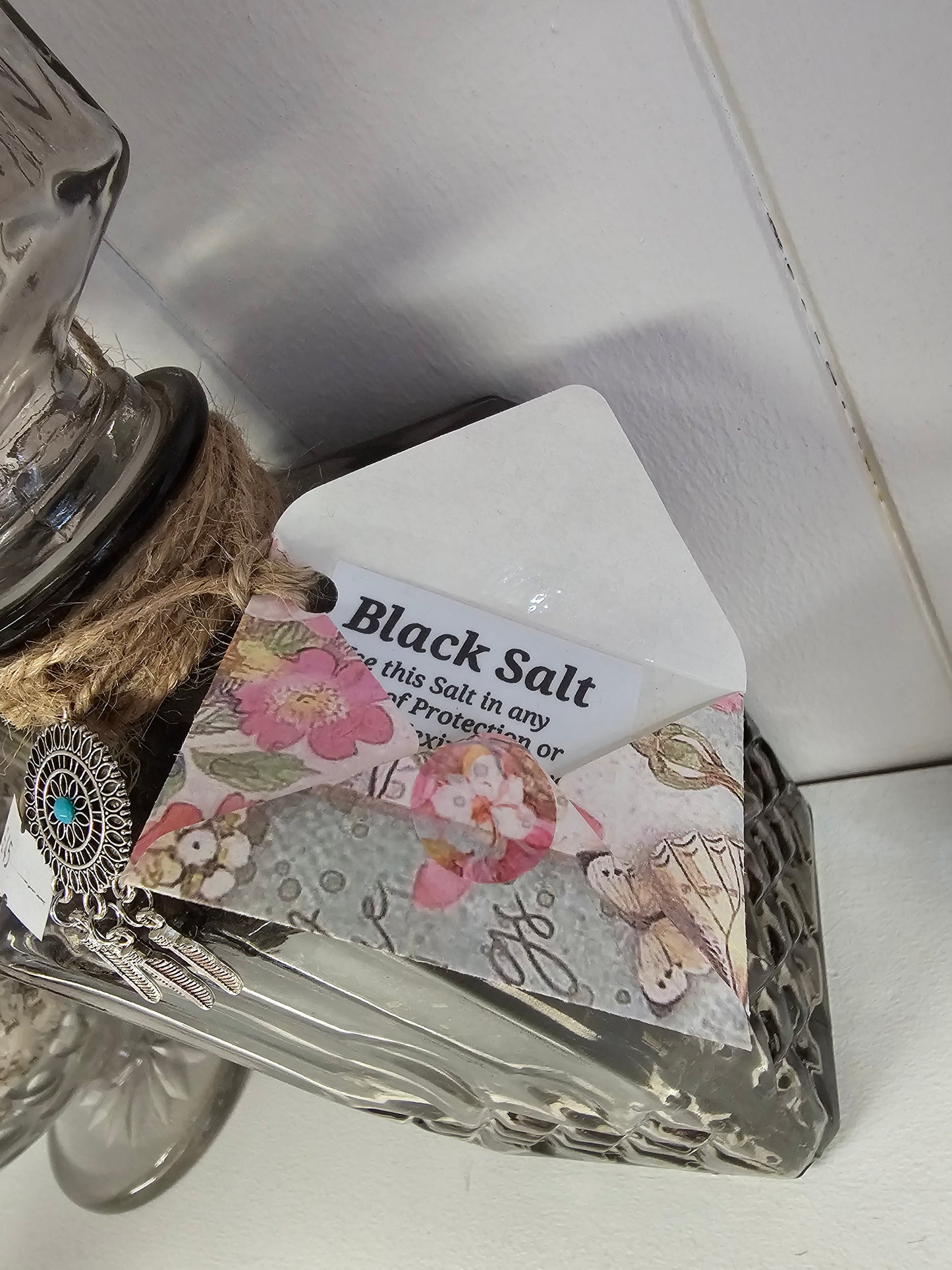 Black Salt in Beautiful Decanter