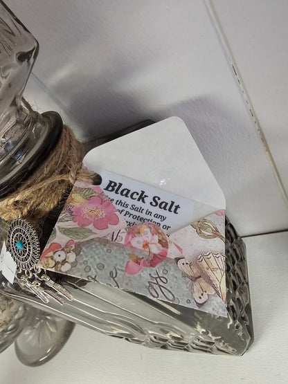 Black Salt in Beautiful Decanter