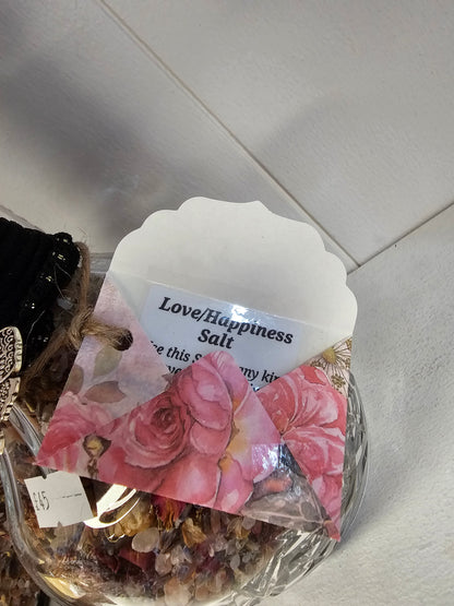 Love/Happiness Salt in Beautiful Decanter