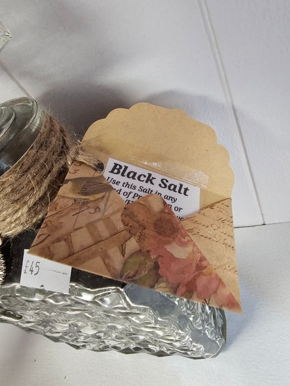 Black Salt in Beautiful Decanter