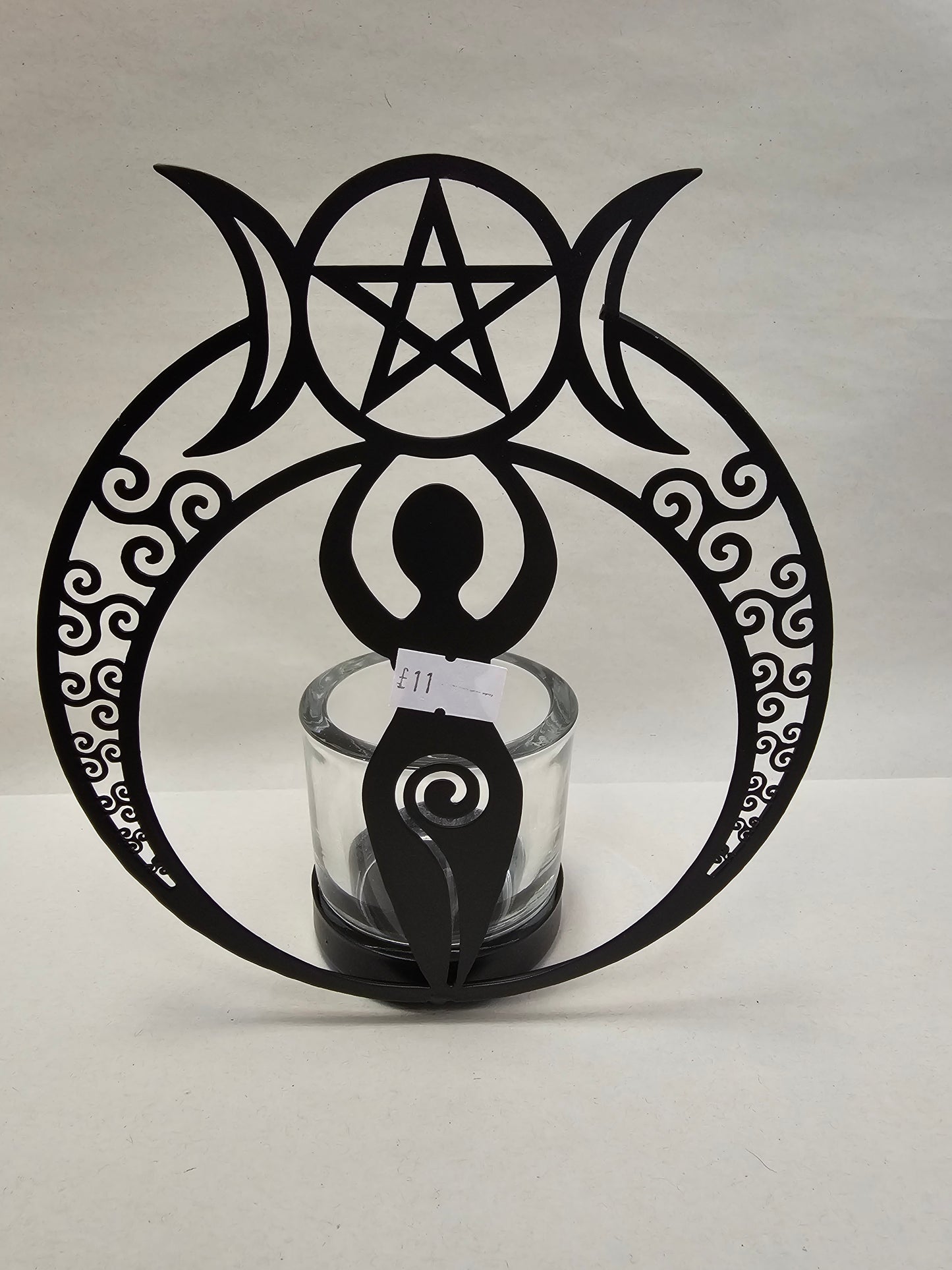 Triple Moon Metal Candle Holder