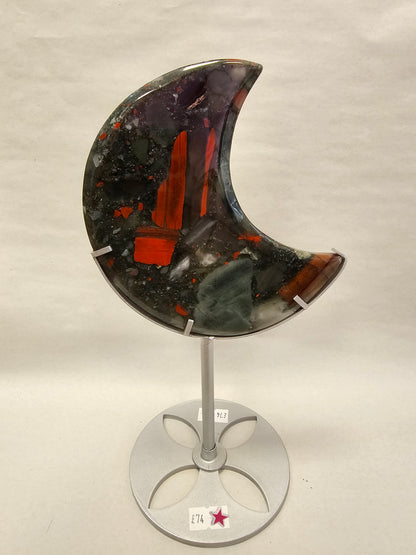 Big African Bloodstone Moon in Stand