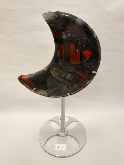 Big African Bloodstone Moon in Stand