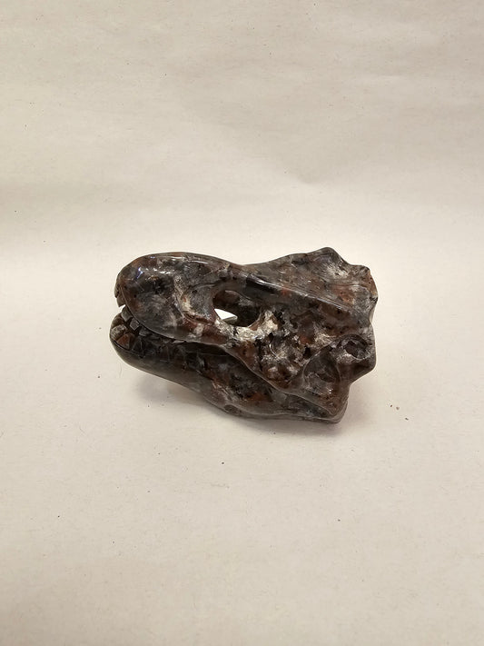 Yooperlite T-Rex Skull Carving (UV Reactive)